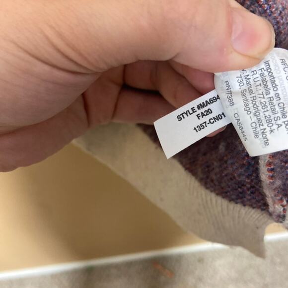 Madewell Cherry Jacquard Pullover Sweater wool blend knit cozy large - Picture 9 of 10